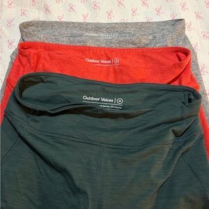 Outdoor Voices Biker short Set - Gray, Red, Green